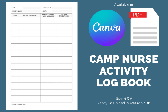 Camp Nurse Activity Log Book - KDP