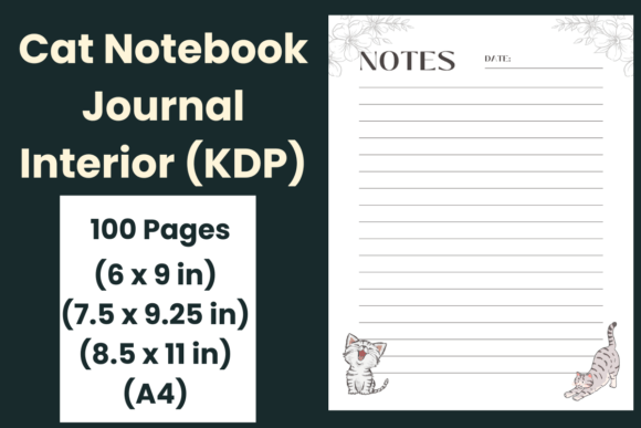Cat Notebook Journal Interior KDP: A Creative Resource for Writers and Artists