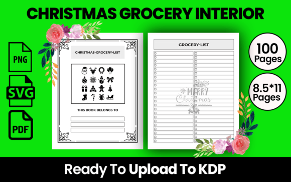 Christmas Grocery List KDP Interior: A Thoughtful Tool for Creators and Planners