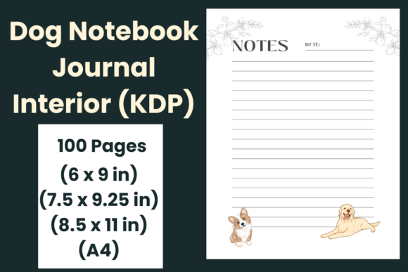 Dog Notebook Journal Interior KDP
