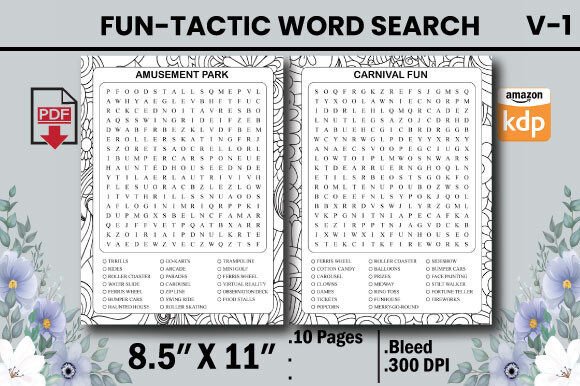 Fun-tactic Word Search for Adults V-1