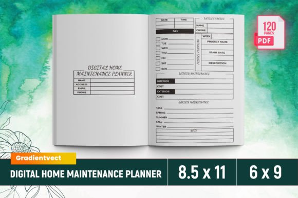 KDP Digital Home Maintenance Planner
