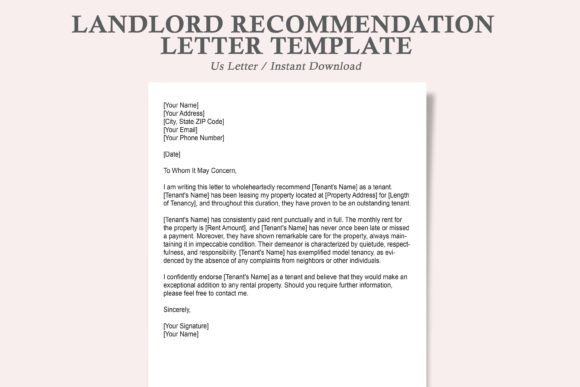 Landlord Reference Letter