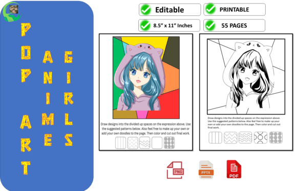 Pop Art Anime Girls Coloring Kdp: A Creative Fusion of Style and Expression