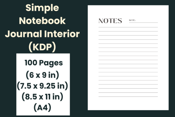 Simple Notebook Journal Interior KDP: A Versatile Resource for Creative Professionals